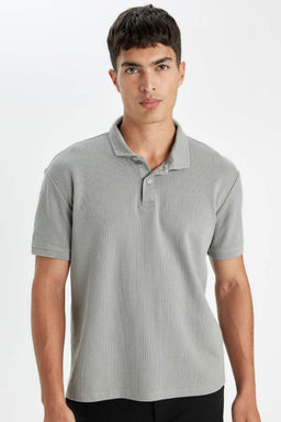 Regular Fit Basic Duz K?sa Kollu Polo Tisort - Defacto фото 2