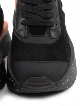 04-S77-41 BLACK Кроссовки женские (натуральная кожа, натуральная замша)