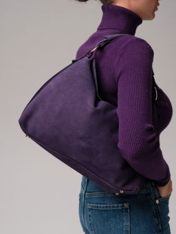 Замшевая сумка на плечо Deboro 30900 виноград