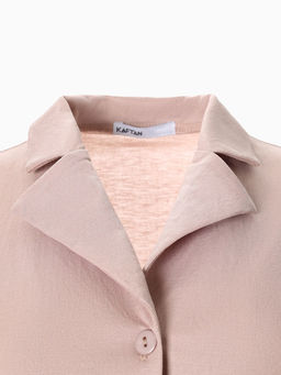 Костюм женский: рубашка, брюки, топ, KAFTAN Base, размер 46, пудровый