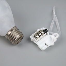 Ёлочный шар Снежный шар, 7x14 см, 1 LED, от батареек LR44x3, свечение тёплое белое - Luazon lighting фото 3