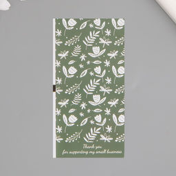 Наклейка бумага благодарность Веточки и цветочки набор 50 шт 10х5 см - Simaland фото 2