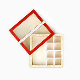 Цена за 5 шт. Коробка под 8 конфет и шоколад с ячейками Новогодняя роскошь, 18 х 18 х 4 см - Дарите счастье фото 5