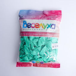 Воздушные шары латексные 12", пастель, 100 шт., цвет мятный