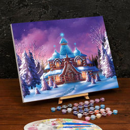 Картина по номерам на холсте с подрамником Сказочный терем 40 50 см