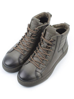 05-X30302A-70 KHAKI Ботинки демисезонные мужские (натуральная кожа,байка)