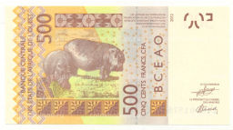 Банкнота 500 франков 2012 (2024) года Западная Африка  Литера К(Сенегал)