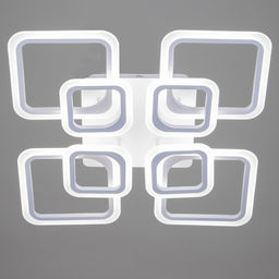 Люстра с ПДУ 59117/8WT, LED, 240 Вт, 3000-6000К, диммер, белый, 55×55×10 см