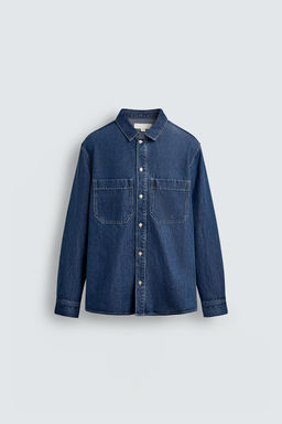 REGULAR FIT DENIM SHIRT - Zara фото 7