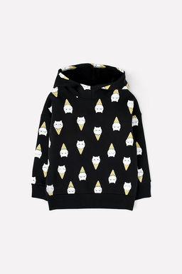 КР 301504/черный,котики-мороженки к313, джемпер