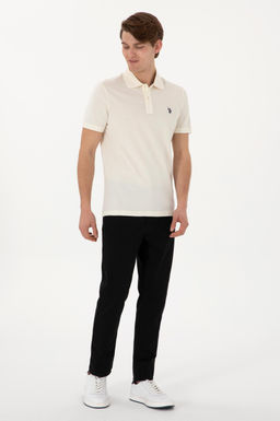 Erkek Slim Fit Polo Yaka Krem Basic Ti__rt - U.s. polo assn фото 4