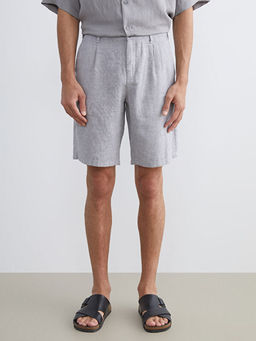 Standart Kal?p Keten Kar???ml? Erkek ?ort