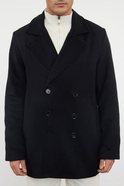 Trendyolmilla Man Haki Regular Fit Kruvaze Kapama Dokulu K?sl?k Kaban TMNAW23KB00002  фото 11