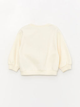 Bisiklet Yaka Uzun Kollu Minnie Mouse Bask?l? K?z Bebek Sweatshirt ve Tayt 2li Tak?m - Waikiki фото 3