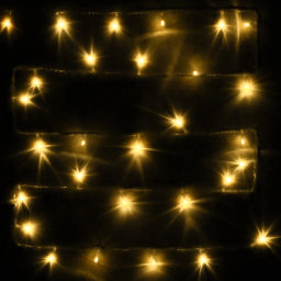 Цена за 2шт. Гирлянда для дома на батарейках 5м 50 ламп LED от 2*АА, прозрач.провод, IP-20, Теплый белый