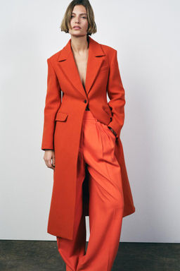 TAILORED WOOL BLEND COAT ZW COLLECTION - Zara фото 3