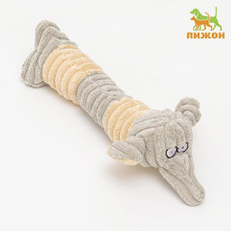 Игрушка текстильная Пес, 24 х 8 см, серый