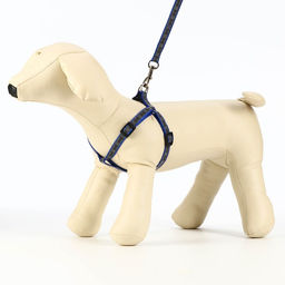 Комплект светоотражающий Косточки, ошейник 120 х 1 см, ОШ 28-36 см, ОГ 28-36 см, синий - Пижон фото 4