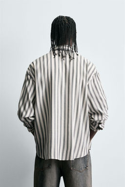 STRIPED COTTON-VISCOSE SHIRT - Zara фото 3