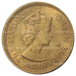 Монета 1/2 цента 1955 года Британские Восточные Карибы