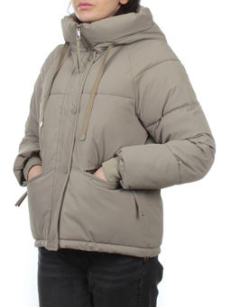 A2301 KHAKI Куртка зимняя женская (150 гр. холлофайбер) - Фабричный китай фото 5