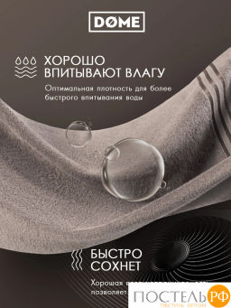 ГАРМОНИКА беж/кор К-т Полотенец 50х80-2/70х130-2, 4 пр., 100% хл, 440 гр/м2 - Dome фото 6