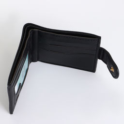 Портмоне мужское на кнопке, чёрное