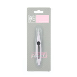 Пинцет косметический с силиконовой вставкой DEWAL BEAUTY TW-65C фото 2