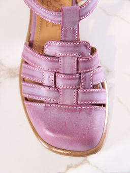 Босоножки 5035.23663bе.Вакса бордо+коричневый