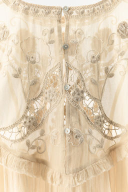EMBROIDERED AND BEADED STRUCTURED BLOUSE - Zara фото 14