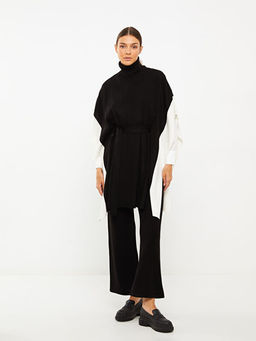 Beli Lastikli D?z Triko Kad?n Pantolon