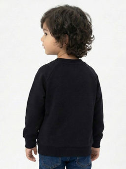 Свитшот с принтом 22-0967 черный - Mini maxi фото 3