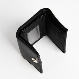 Портмоне мужское на магните, отдел для купюр, для карт, для монет, чёрное