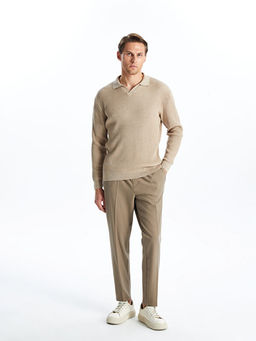 Polo Yaka Uzun Kollu Erkek Triko Kazak