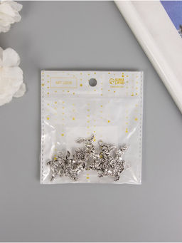 Набор декоративных элементов для творчества «Конь на дыбах», металл под серебро, 10 шт., 3.1×2.4×0.3 см