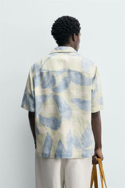 CAMISA FLUIDA ESTAMPADO ABSTRACTO / Azules - Zara фото 4