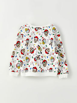 Bisiklet Yaka Mickey Mouse Bask?l? Uzun Kollu K?z ?ocuk Sweatshirt - Waikiki фото 2