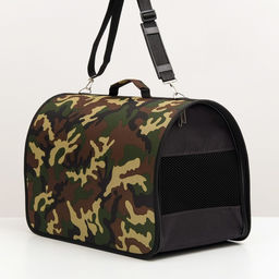 Сумка - переноска для животных Камуфляж, каркасная, 49 х 30 х 35 см, микс оттенков - Пижон фото 3