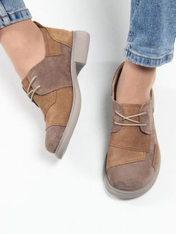 Полуботинки туфли EDART 205.патриция ka. серо-корич светло-коричневая замша фото 13