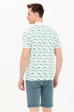 U. S. Polo Assn Мужская зеленая футболка с воротником-поло - U.s. polo assn фото 5