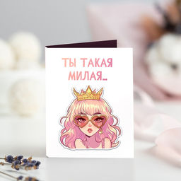 Мини-открытка "Ты такая милая... (когда ешь шоколадку)"