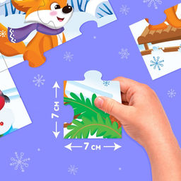 Пазлы 8 в 1 Двусторонние пазлы. Новогодние забавы - Puzzle time фото 3