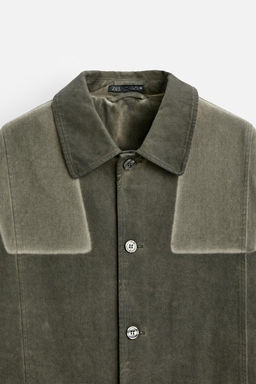 COLOUR BLOCK WASHED COAT - Zara фото 8