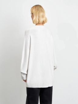 Мягкий белый джемпер с кашемиром и шерстью - Emka фото 4