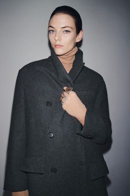 ZW COLLECTION LONG OVERSIZED COAT - Zara фото 8