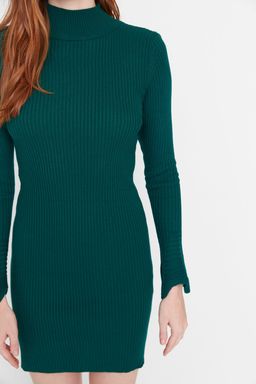 TRENDYOLMILLA Mavi Mini Triko Basic Dik Yaka Elbise TWOAW23EL01415  фото 20