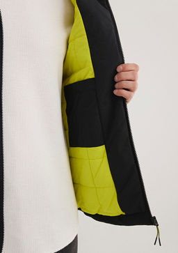 Kapusonlu Siyah Ceket - Mavi фото 6