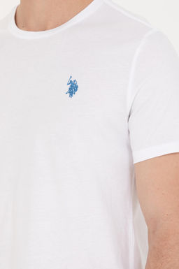 Erkek Beyaz Bisiklet Yaka Ti__rt