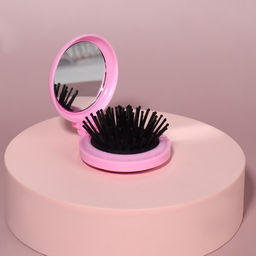 Расчёска массажная LOVE, складная, с зеркалом, d=6.5 см, МИКС - Qf фото 6