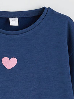 Bisiklet Yaka K?z ?ocuk Sweatshirt